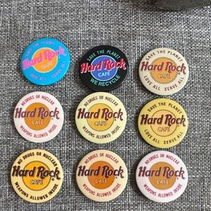 Hard Rock Cafe Vibrant Button Set